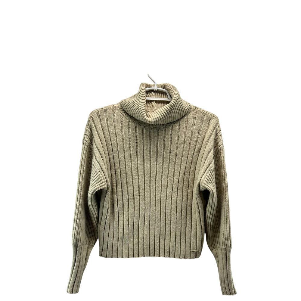 Elie by Elie Tahari Turtleneck Sweater Oatmeal Cream XS